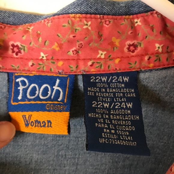 Vintage Disney Winnie the Pooh Chambray Shirt - Picture 4 of 5